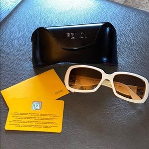 Authentic White Fendi Sunglasses
